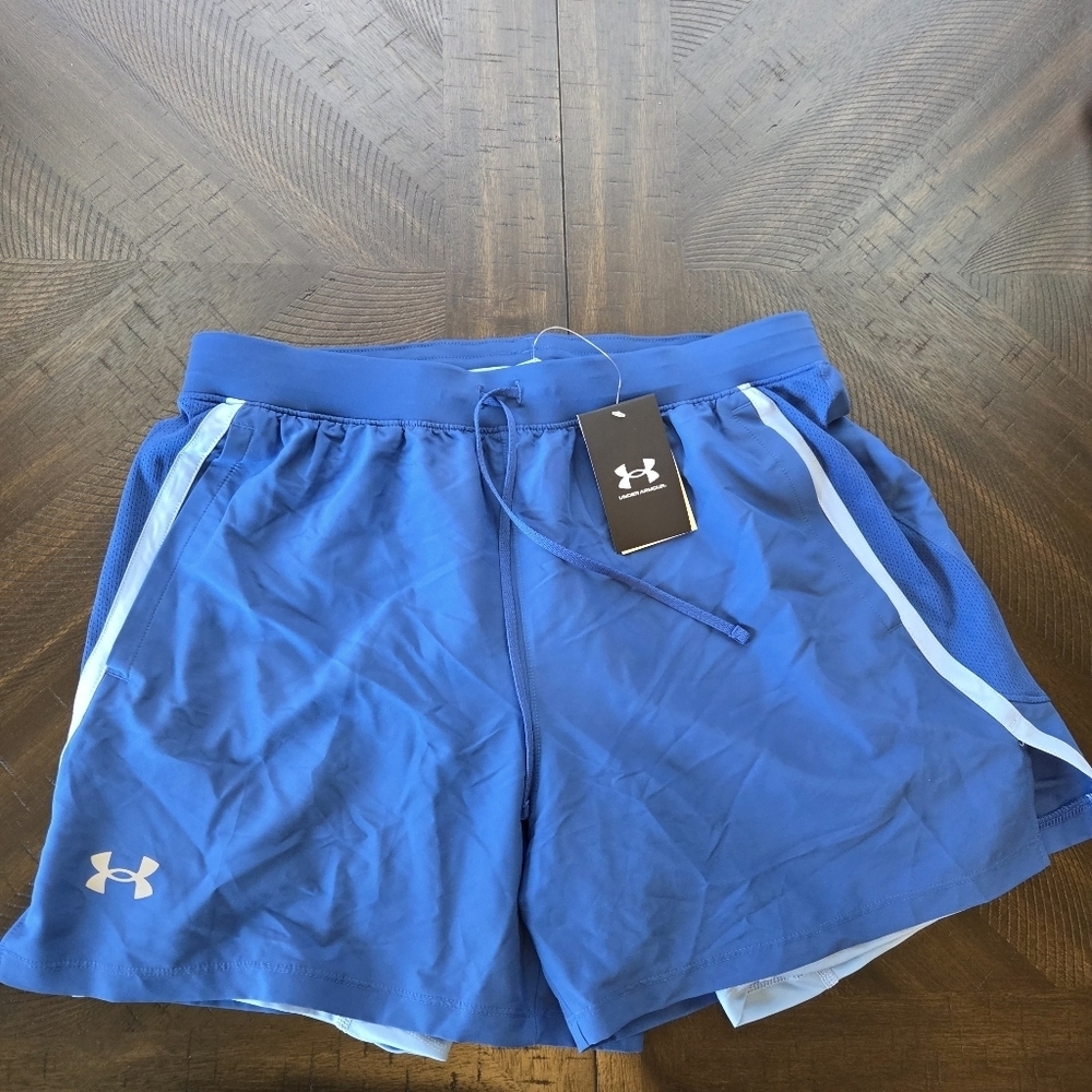 Under Armour Men's UA Launch 5'' 2-in-1 Shorts - Royal Blue, Size Large New